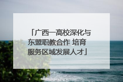 广西一高校深化与东盟职教合作 培育服务区域发展人才