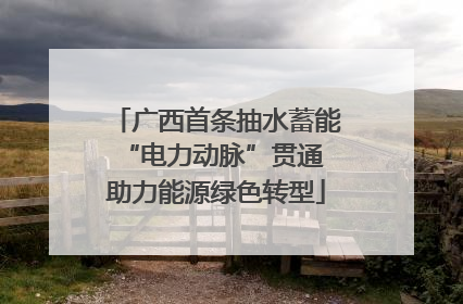 广西首条抽水蓄能“电力动脉”贯通 助力能源绿色转型