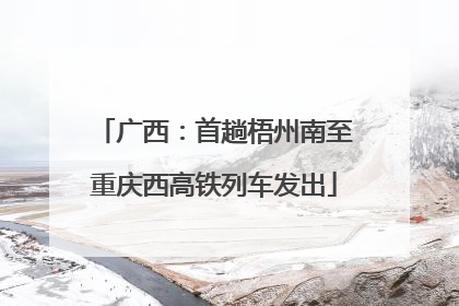 广西：首趟梧州南至重庆西高铁列车发出