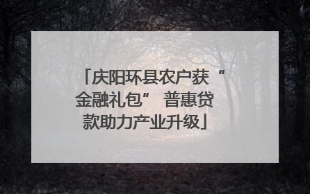 庆阳环县农户获“金融礼包” 普惠贷款助力产业升级