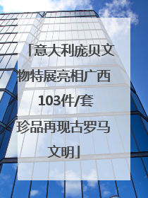 意大利庞贝文物特展亮相广西 103件/套珍品再现古罗马文明