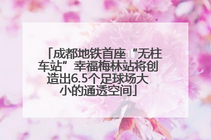 成都地铁首座“无柱车站”幸福梅林站将创造出6.5个足球场大小的通透空间