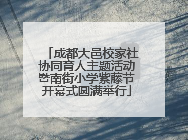 成都大邑校家社协同育人主题活动暨南街小学紫藤节开幕式圆满举行
