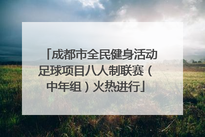 成都市全民健身活动足球项目八人制联赛（中年组）火热进行