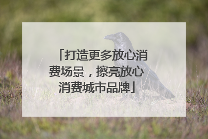 打造更多放心消费场景，擦亮放心消费城市品牌