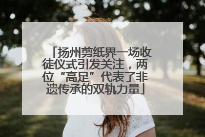 扬州剪纸界一场收徒仪式引发关注，两位“高足”代表了非遗传承的双轨力量