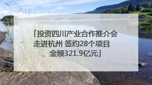 投资四川产业合作推介会走进杭州 签约28个项目、金额321.9亿元