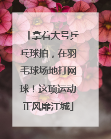 拿着大号乒乓球拍，在羽毛球场地打网球！这项运动正风靡江城