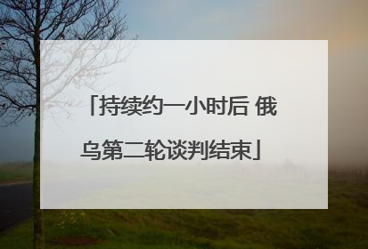 持续约一小时后 俄乌第二轮谈判结束