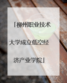 柳州职业技术大学成立低空经济产业学院