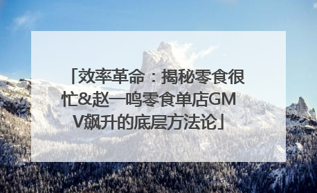 效率革命：揭秘零食很忙&赵一鸣零食单店GMV飙升的底层方法论