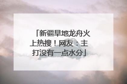 新疆旱地龙舟火上热搜！网友：主打没有一点水分