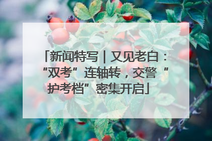 新闻特写｜又见老白：“双考”连轴转，交警“护考档”密集开启