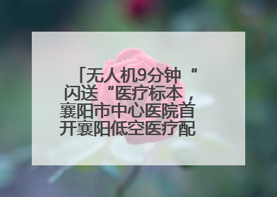 无人机9分钟“闪送“医疗标本，襄阳市中心医院首开襄阳低空医疗配送“空中快