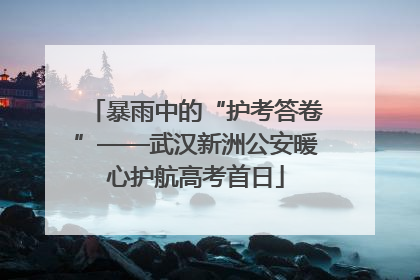 暴雨中的“护考答卷”——武汉新洲公安暖心护航高考首日