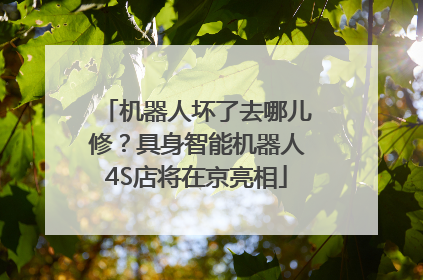 机器人坏了去哪儿修？具身智能机器人4S店将在京亮相
