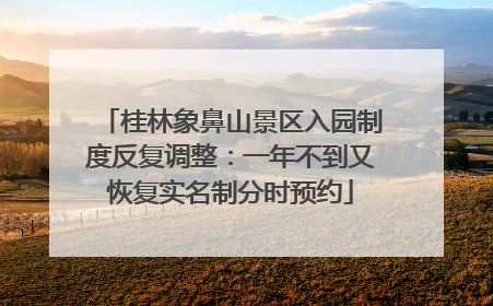 桂林象鼻山景区入园制度反复调整：一年不到又恢复实名制分时预约