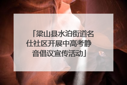 梁山县水泊街道名仕社区开展中高考静音倡议宣传活动