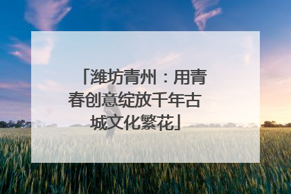 潍坊青州：用青春创意绽放千年古城文化繁花