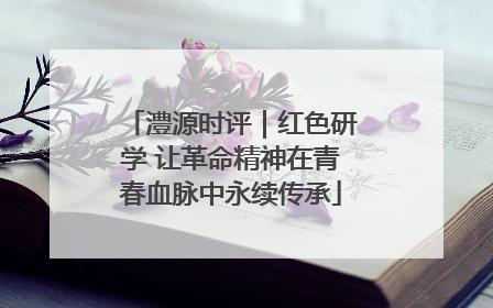 澧源时评｜红色研学 让革命精神在青春血脉中永续传承