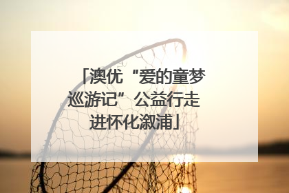 澳优“爱的童梦巡游记”公益行走进怀化溆浦