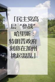民主党高层“参战” 哈里斯：特朗普政府刻意在加州挑起混乱