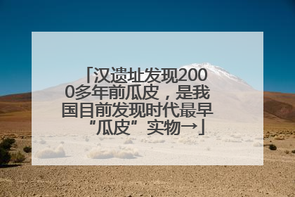 汉遗址发现2000多年前瓜皮，是我国目前发现时代最早“瓜皮”实物→