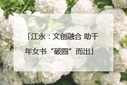 江永：文创融合 助千年女书“破圈”而出