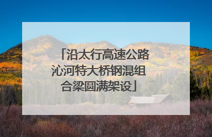 沿太行高速公路沁河特大桥钢混组合梁圆满架设