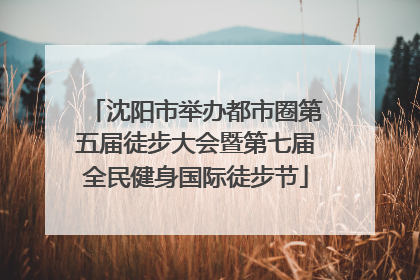 沈阳市举办都市圈第五届徒步大会暨第七届全民健身国际徒步节