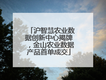 沪智慧农业数据创新中心揭牌，金山农业数据产品首单成交