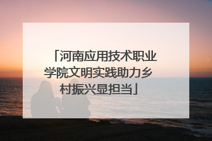 河南应用技术职业学院文明实践助力乡村振兴显担当