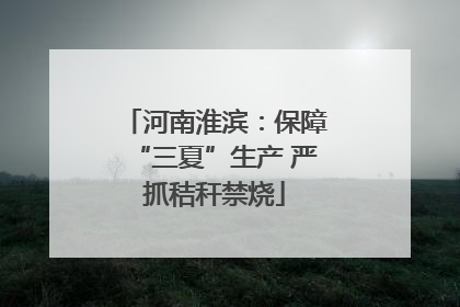 河南淮滨：保障“三夏”生产 严抓秸秆禁烧