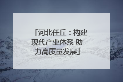 河北任丘：构建现代产业体系 助力高质量发展