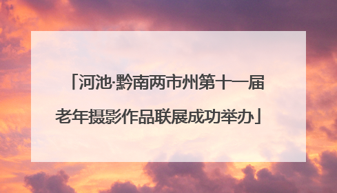 河池·黔南两市州第十一届老年摄影作品联展成功举办