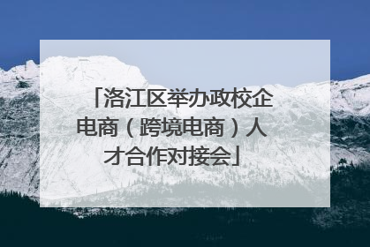 洛江区举办政校企电商（跨境电商）人才合作对接会