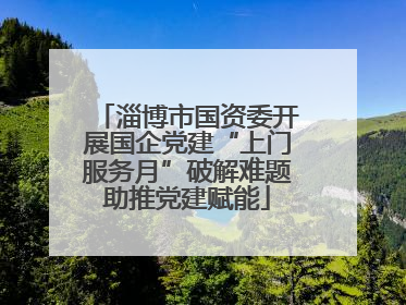 淄博市国资委开展国企党建“上门服务月”破解难题助推党建赋能