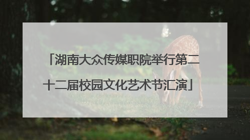 湖南大众传媒职院举行第二十二届校园文化艺术节汇演