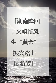 湖南隆回：文明新风生“黄金” 振兴路上展新姿
