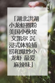 湖北洪湖小龙虾圈粉美国小伙埃文凯尔 沉浸式体验捕捞和爆炒小龙虾 最爱麻辣味