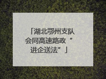 湖北鄂州支队会同高速路政“进企送法”