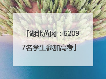 湖北黄冈：62097名学生参加高考