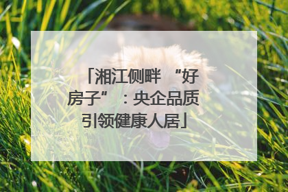 湘江侧畔 “好房子”：央企品质引领健康人居