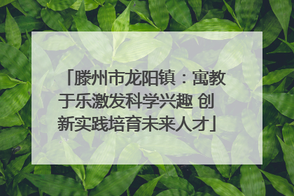 滕州市龙阳镇：寓教于乐激发科学兴趣 创新实践培育未来人才