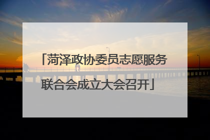 菏泽政协委员志愿服务联合会成立大会召开