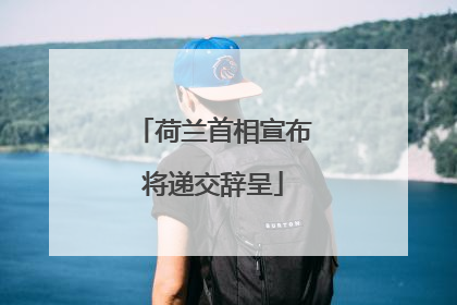 荷兰首相宣布将递交辞呈