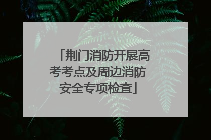 荆门消防开展高考考点及周边消防安全专项检查