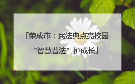 荣成市：民法典点亮校园 “智慧普法”护成长
