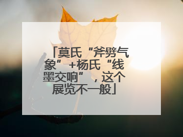 莫氏“斧劈气象”+杨氏“线墨交响”，这个展览不一般