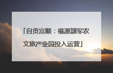 自贡富顺：福源灏军农文旅产业园投入运营
